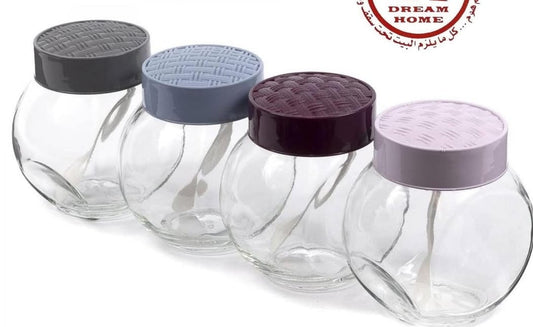 Bager Rattan Double Jar with Spoon -750ml