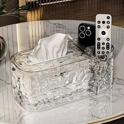 Acrylic Tissue Box With Organizer