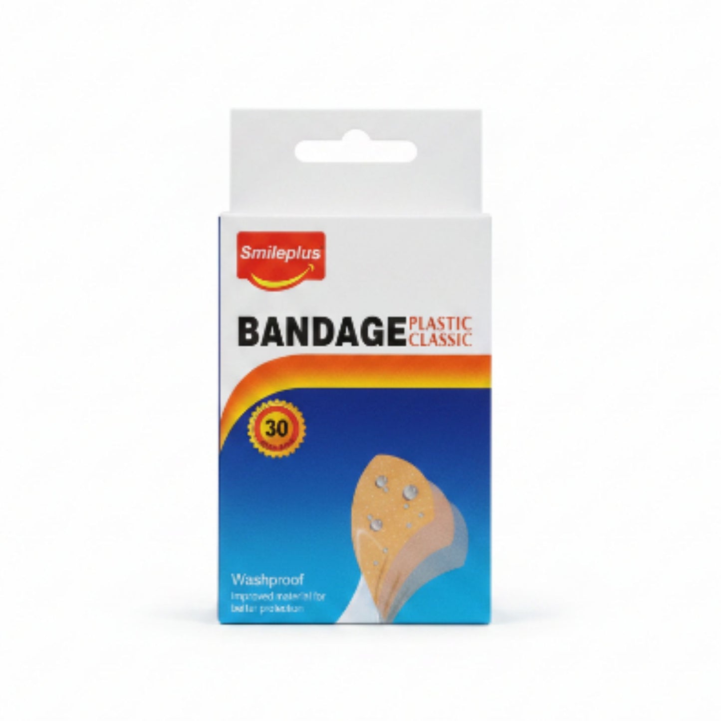 30 Pack Plastic Classic Waterproof Bandage - Adhesive First Aid Plasters