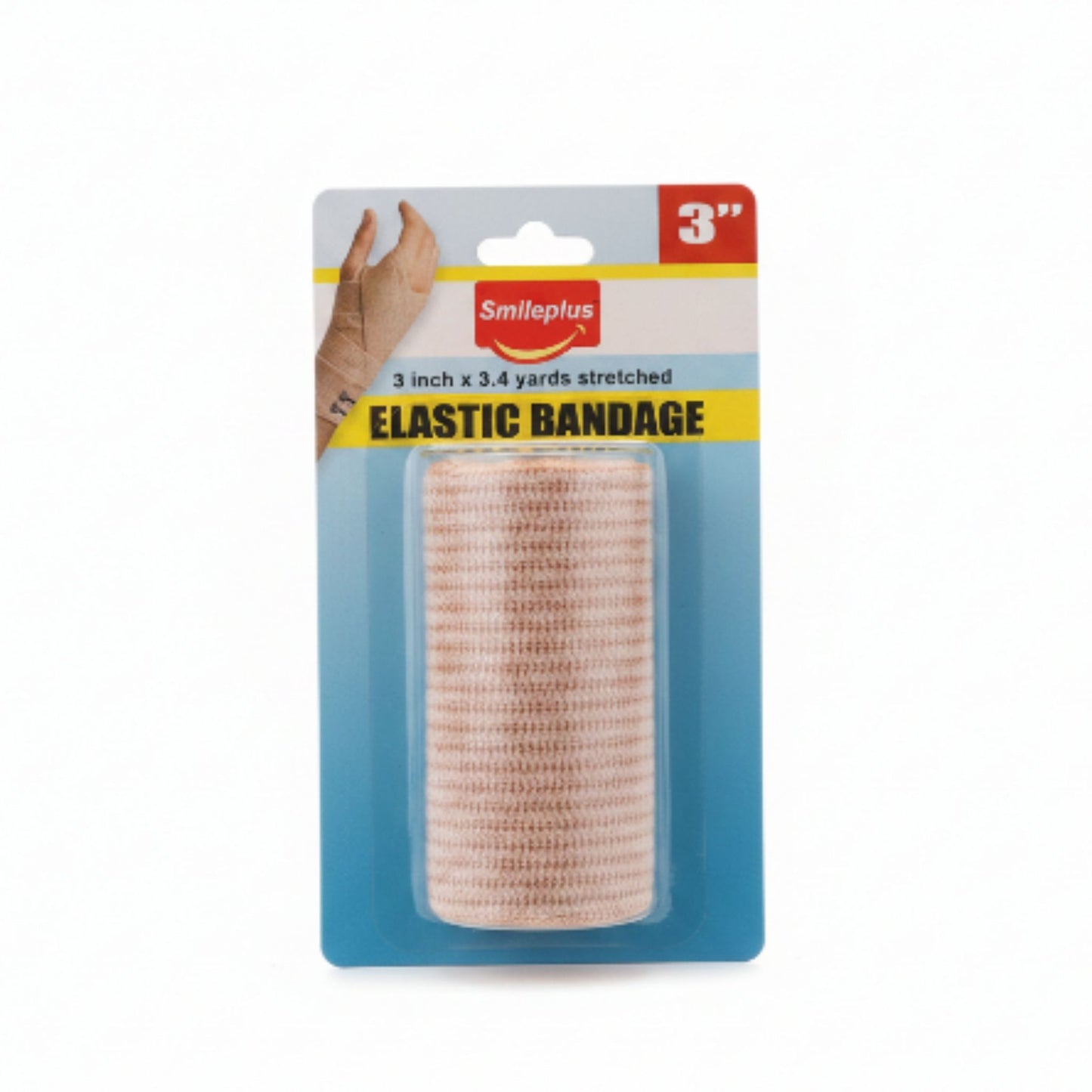 Elastic Bandage 3 Inch For Use On Ankles & Elbows - Includes 2 Clips
