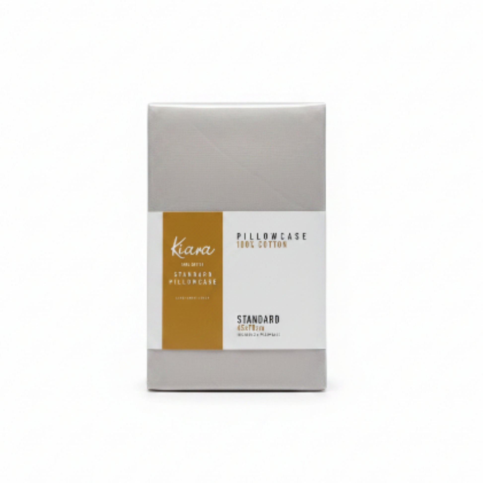Cotton Standard Pillowcase Set – Soft Everyday Bedding Light Grey On White Background