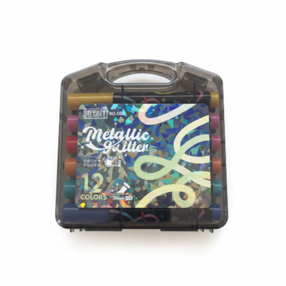 Metallic Glitter Brush Marker Pen Set - Art, Journaling & Craft Supplies