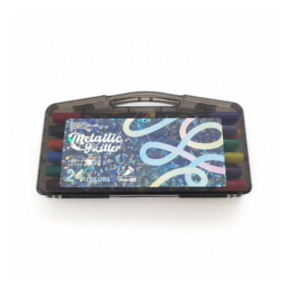 Metallic Glitter Brush Marker Pen Set - Art, Journaling & Craft Supplies