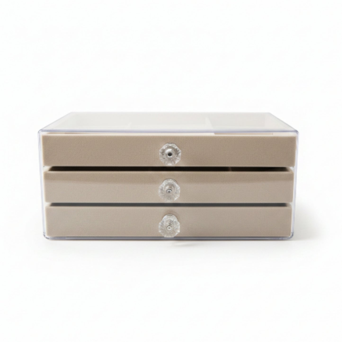3 Drawer Jewelry Box - Beige