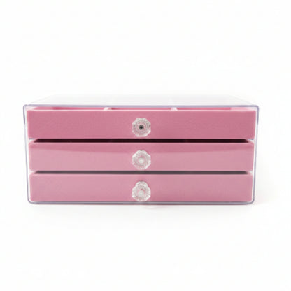 3 Drawer Jewelry Box - Pink