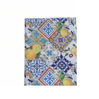 Mini Matt Table Cloth 2.5M Lemon Moroccan Orange Blocks