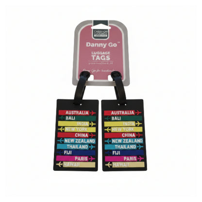 Danny Go 2pc Luggage Tags - Countries