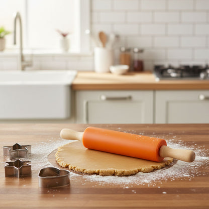 30cm Silicone Rolling Pin – Non-Stick Dough, Fondant & Pastry Roller