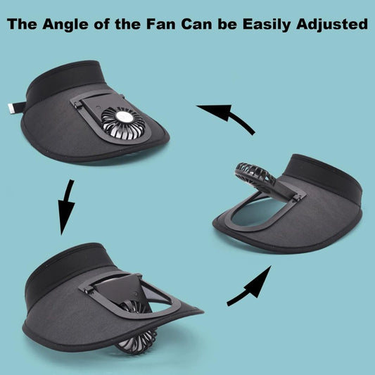 Sun Visor with rechargeable fan
