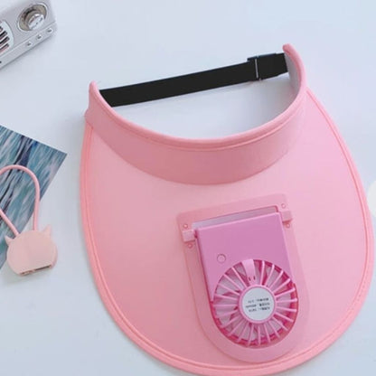 Sun Visor with rechargeable fan