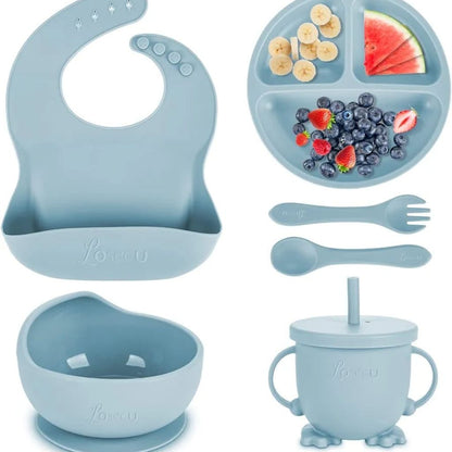 7pc Silicone Baby Feeding set