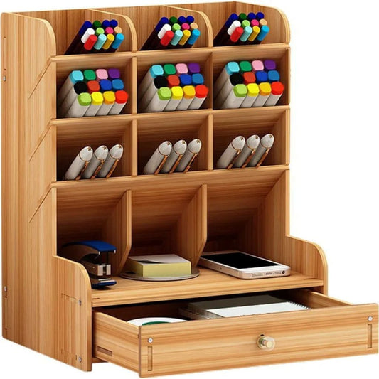 Wooden Stationery Organizer
