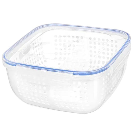 Bager Cook and Lock Square Storage with Strainer -3750ml