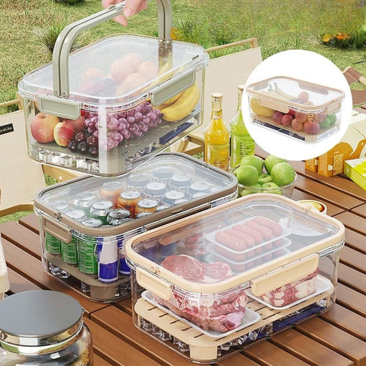 Portable storage with removable ice compartment