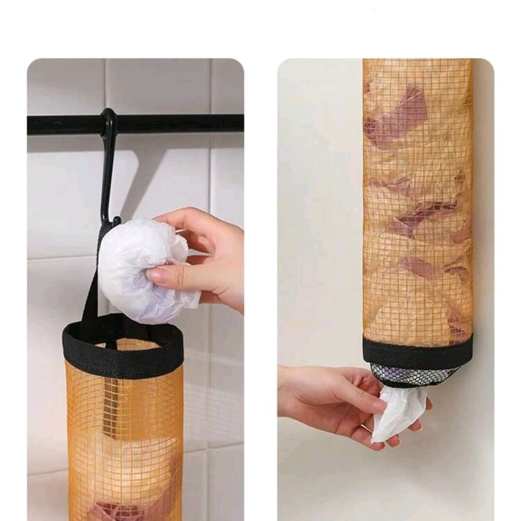 Mesh plastic bag holder