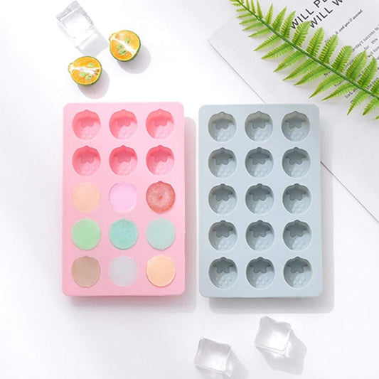 10 Slot Strawberry Silicone Ice Tray
