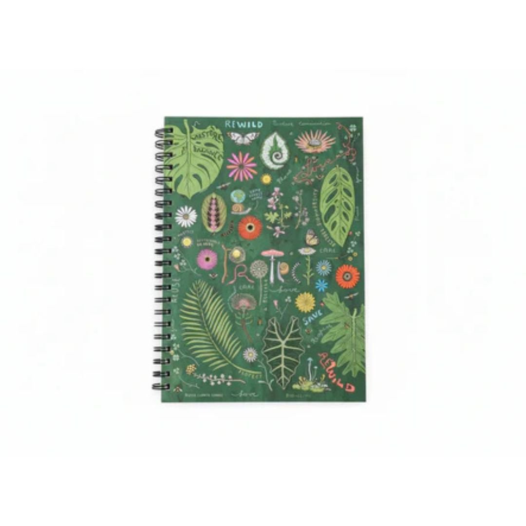 A4 Green Nature Spiral Notebook