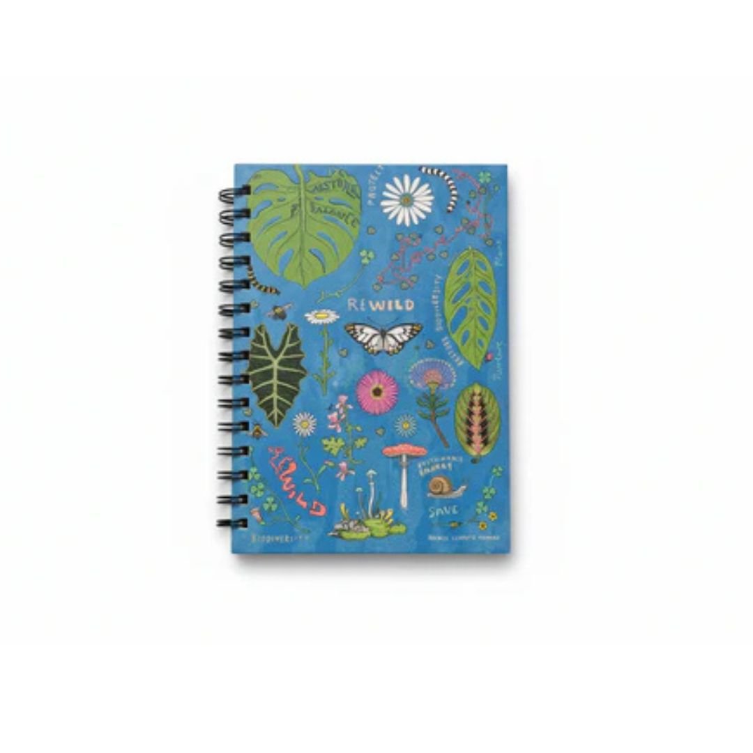 A5 Blue Nature Spiral Notebook