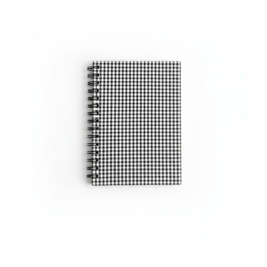 A5 Checked Spiral Notebook