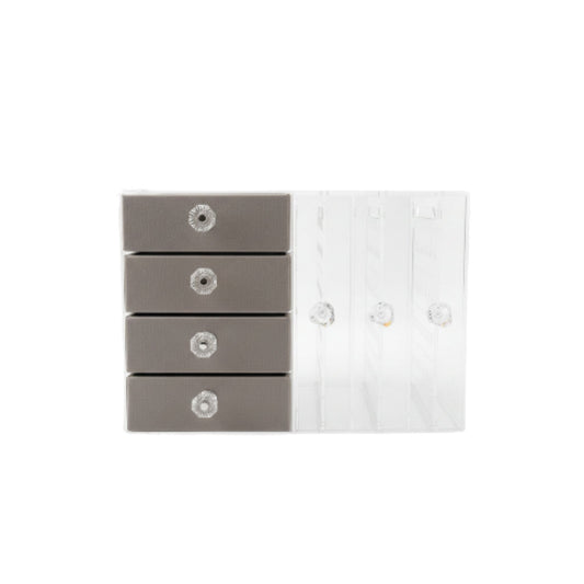 Acrylic 4 Drawer Jewelry Organizer With Earring Holder
