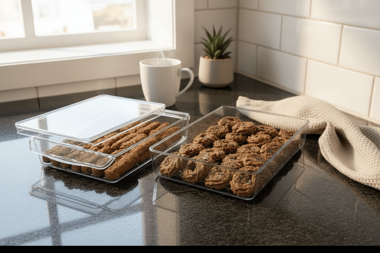 Acrylic Biscuit Box with Lid
