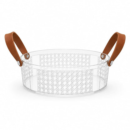 Acrylic Food Serving Platter with Handle – Snack & Party Serving Tray