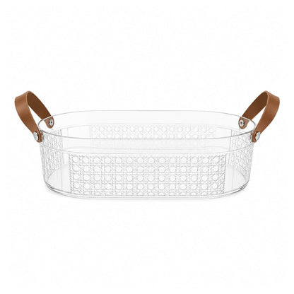 Acrylic Food Serving Platter with Handle – Snack & Party Serving Tray