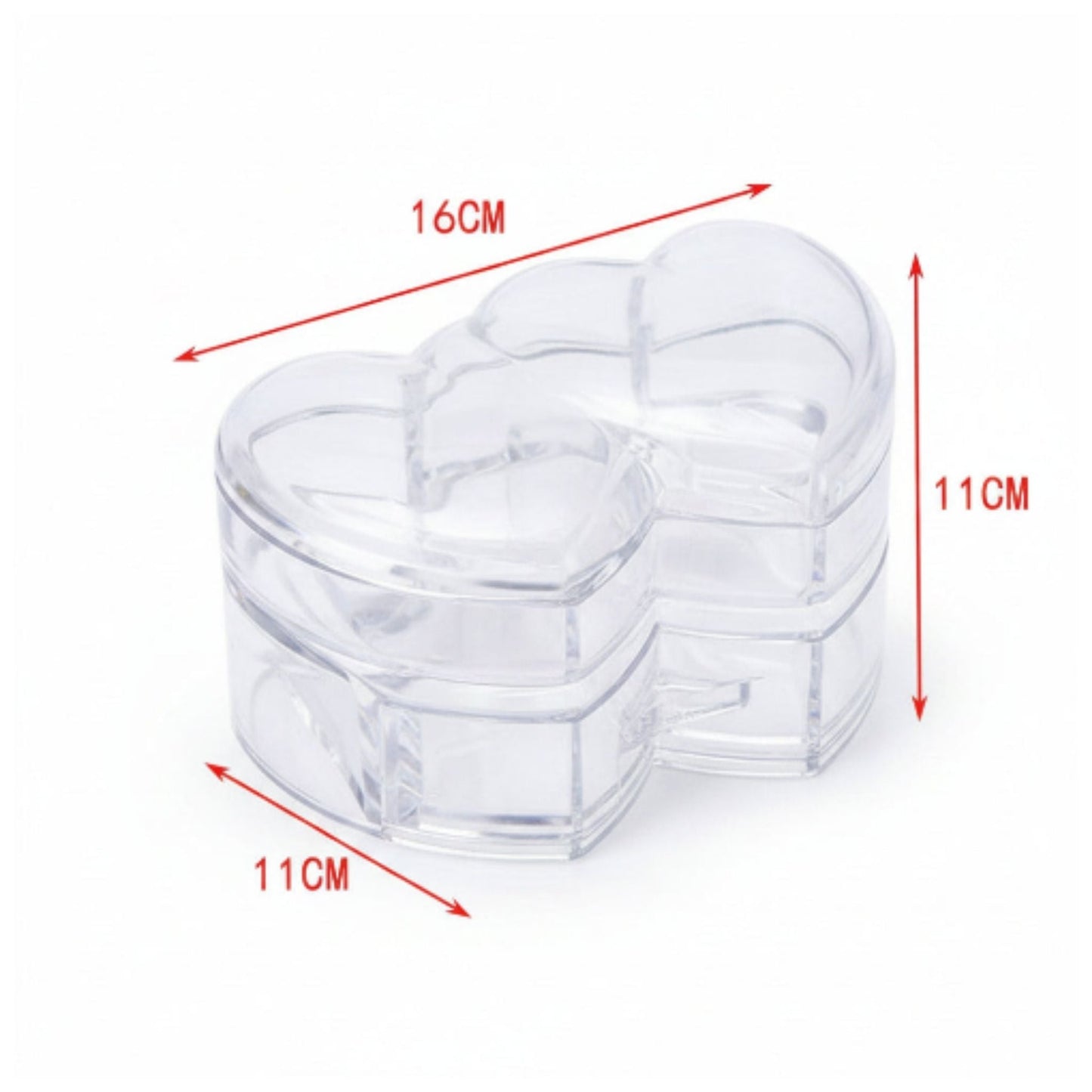 Acrylic Heart Shaped Jewelry Box