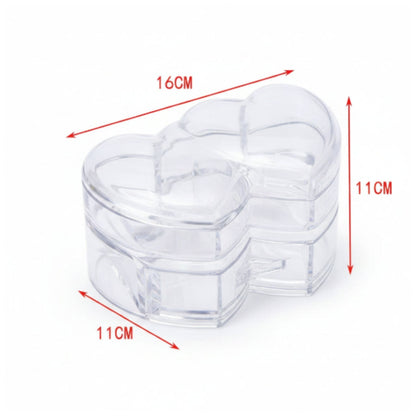 Acrylic Heart Shaped Jewelry Box