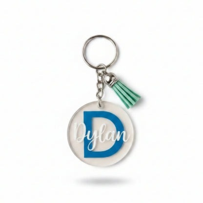 Acrylic Key Ring With Tassle