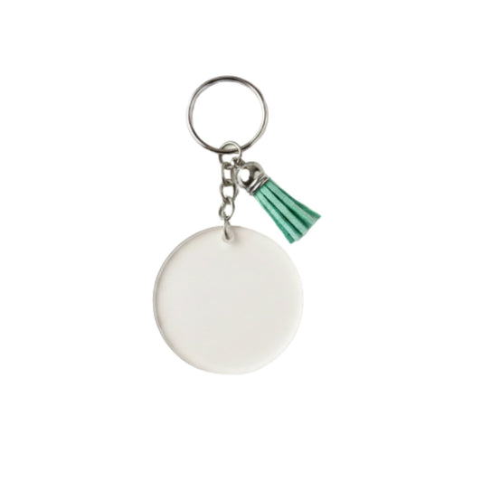 Acrylic Key Ring With Tassle