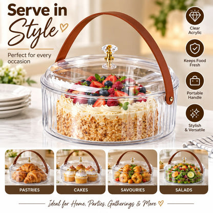 Acrylic Platter With Strap Handle