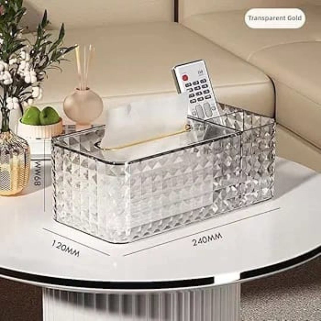Acrylic Tissue Box With Holder