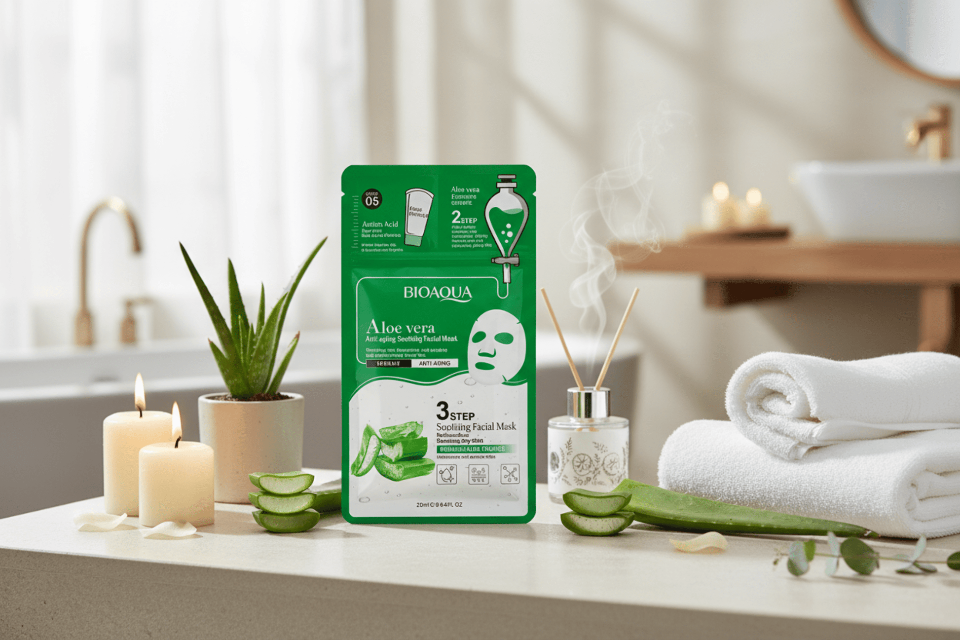 Aloe Vera 3 Step Soothing Facial Mask