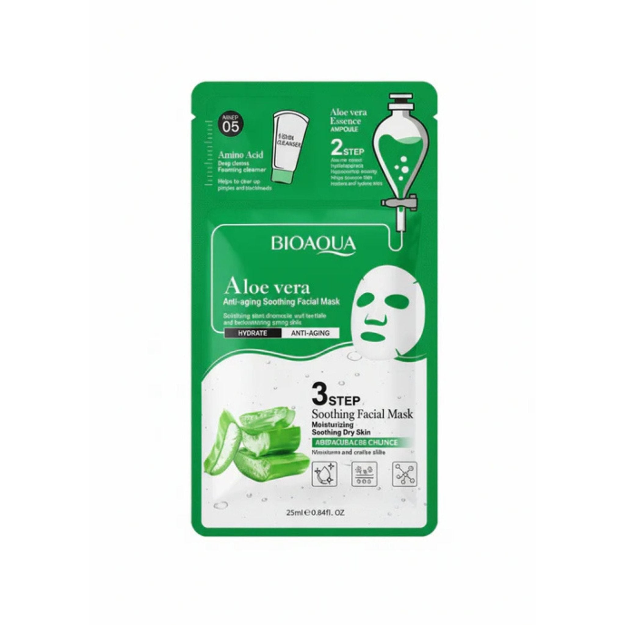 Aloe Vera 3 Step Soothing Facial Mask - Value Cart