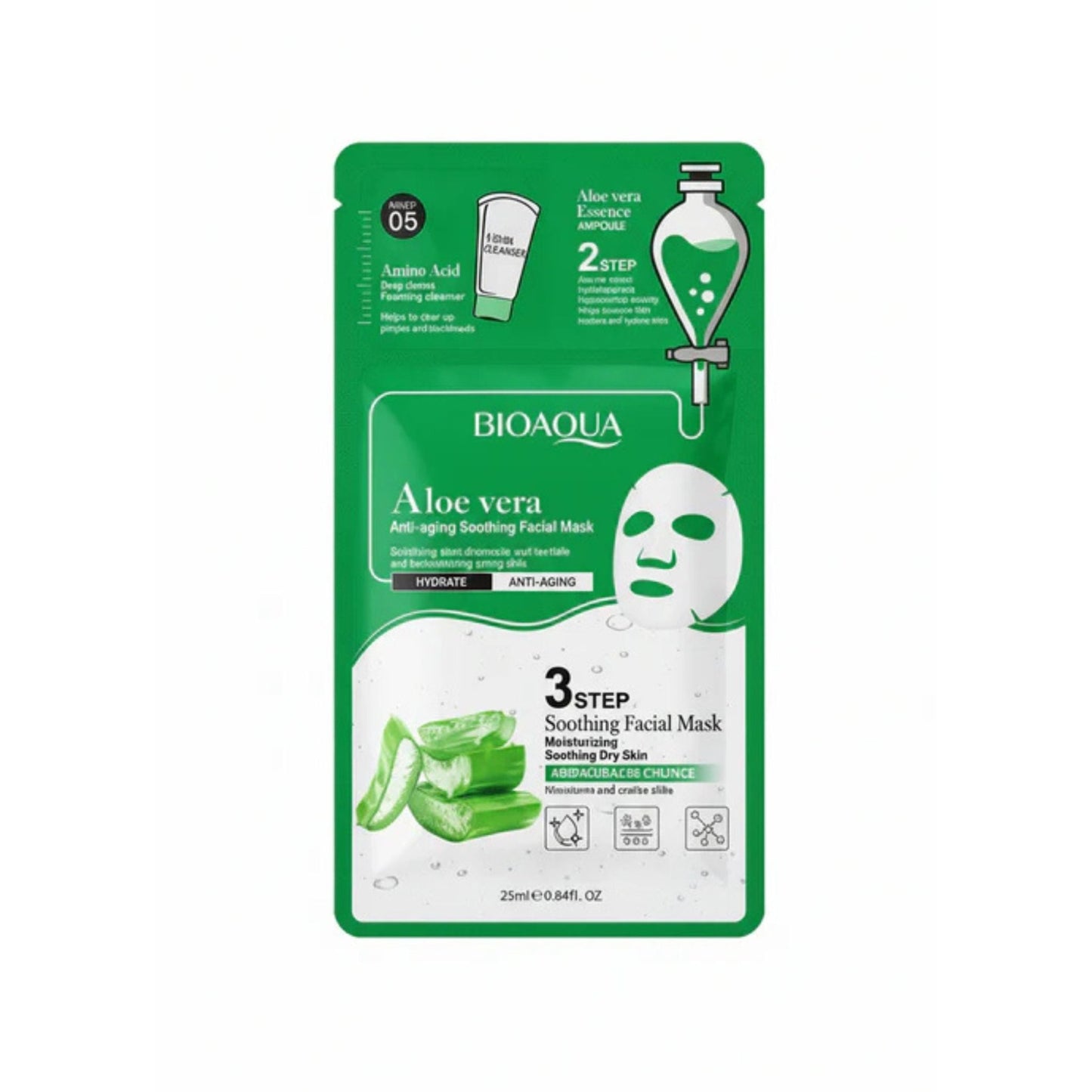 Aloe Vera 3 Step Soothing Facial Mask