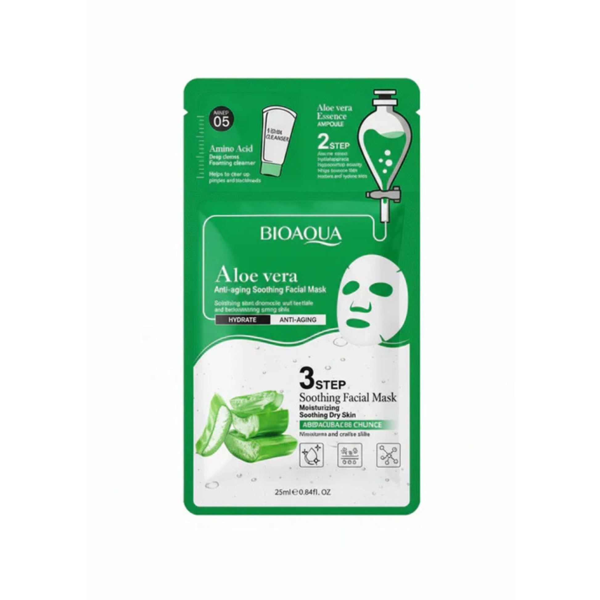 Aloe Vera 3 Step Soothing Facial Mask