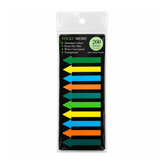 Arrow Sticky Notes – Colourful Page Flags & Index Tabs With Easy-Peel Design – Assorted Colours