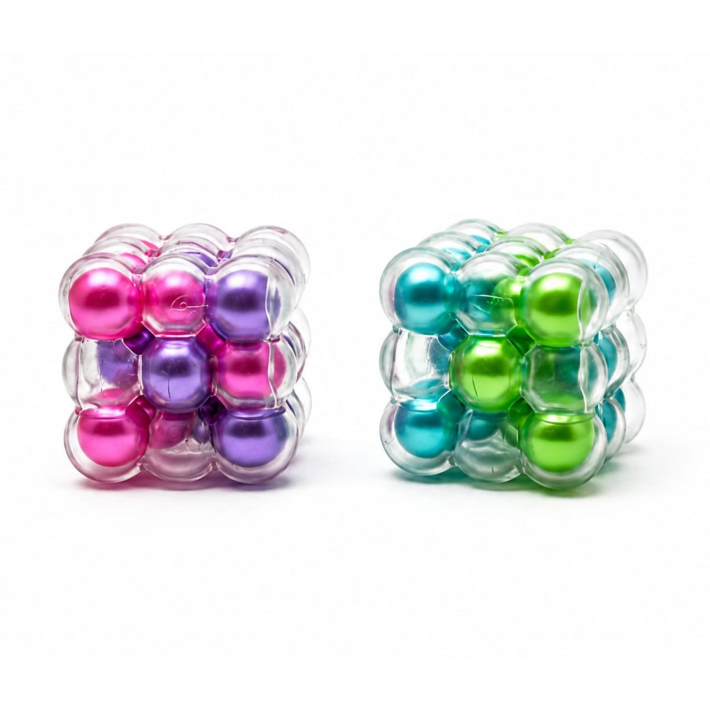 ASMR Square Cube Squishy with Hard Beads – Sensory Fidget Toy for Kids, Stress Relief & Relaxing Play