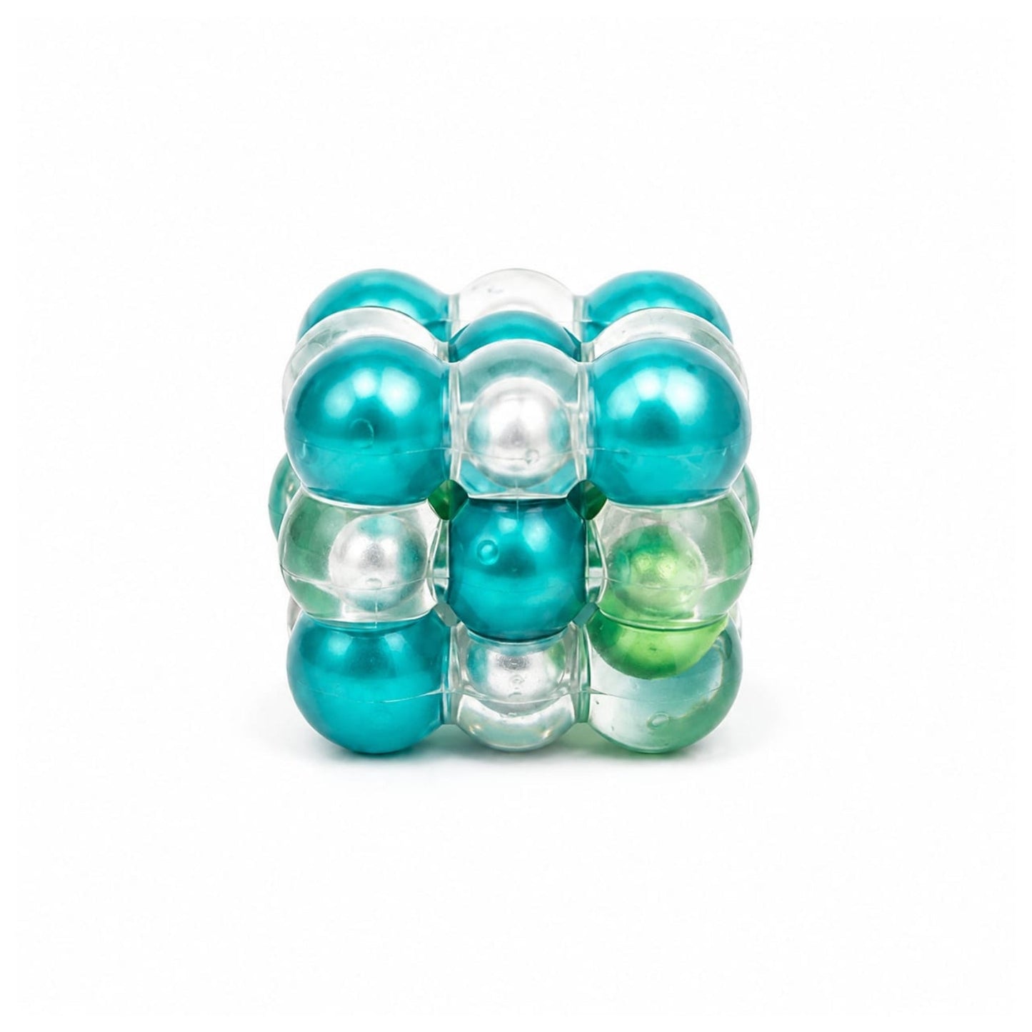 ASMR Square Cube Squishy with Hard Beads – Sensory Fidget Toy for Kids, Stress Relief & Relaxing Play