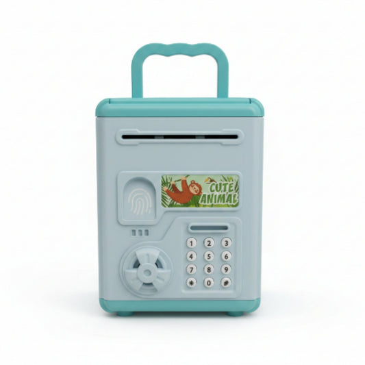 Automatic Money Scroll & Coin Bank for Kids – Blue Electronic Piggy Bank