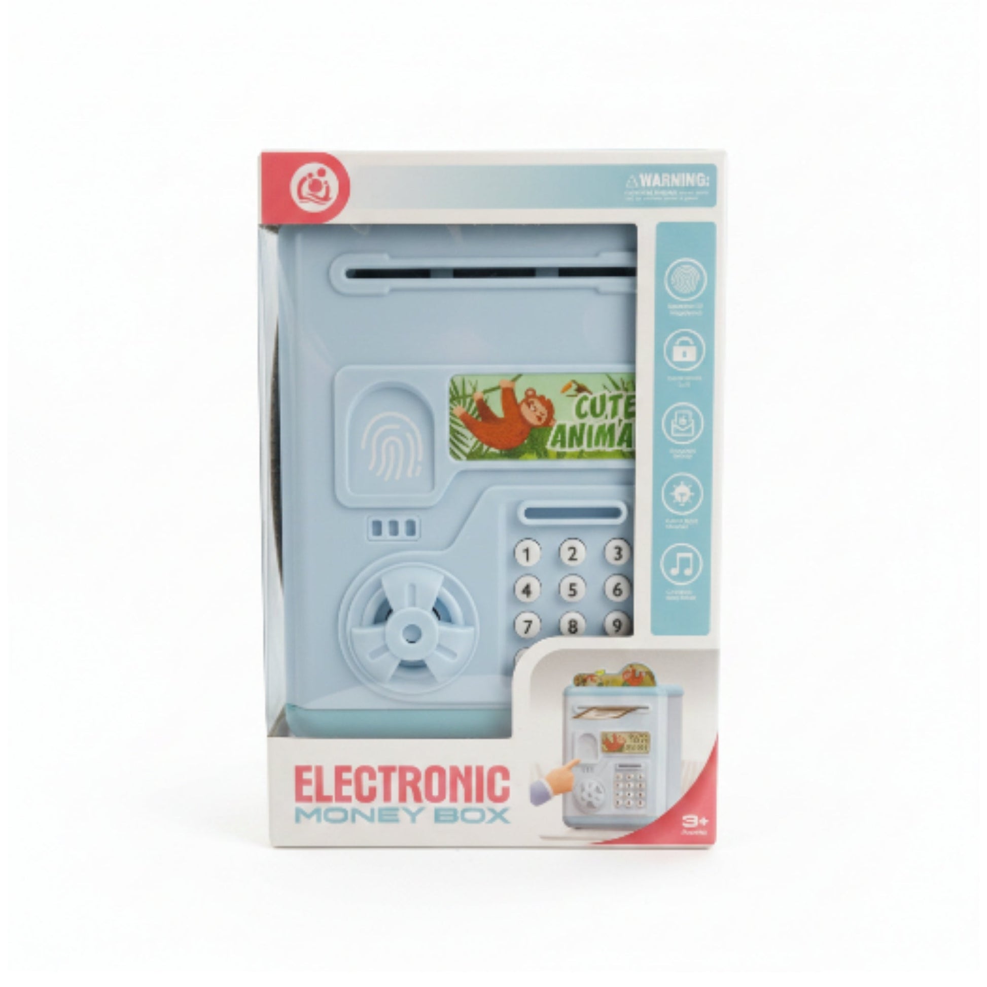 Automatic Money Scroll & Coin Bank for Kids – Blue Electronic Piggy Bank