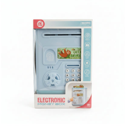 Automatic Money Scroll & Coin Bank for Kids – Blue Electronic Piggy Bank