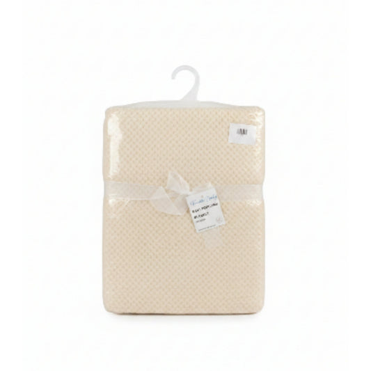 Baby Popcorn Blanket | Soft Plush Newborn Blanket - Beige