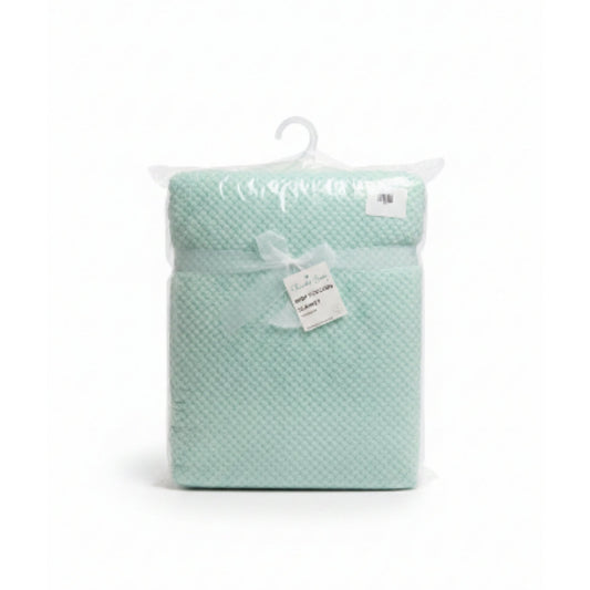 Baby Popcorn Blanket | Soft Plush Newborn Blanket - Blue