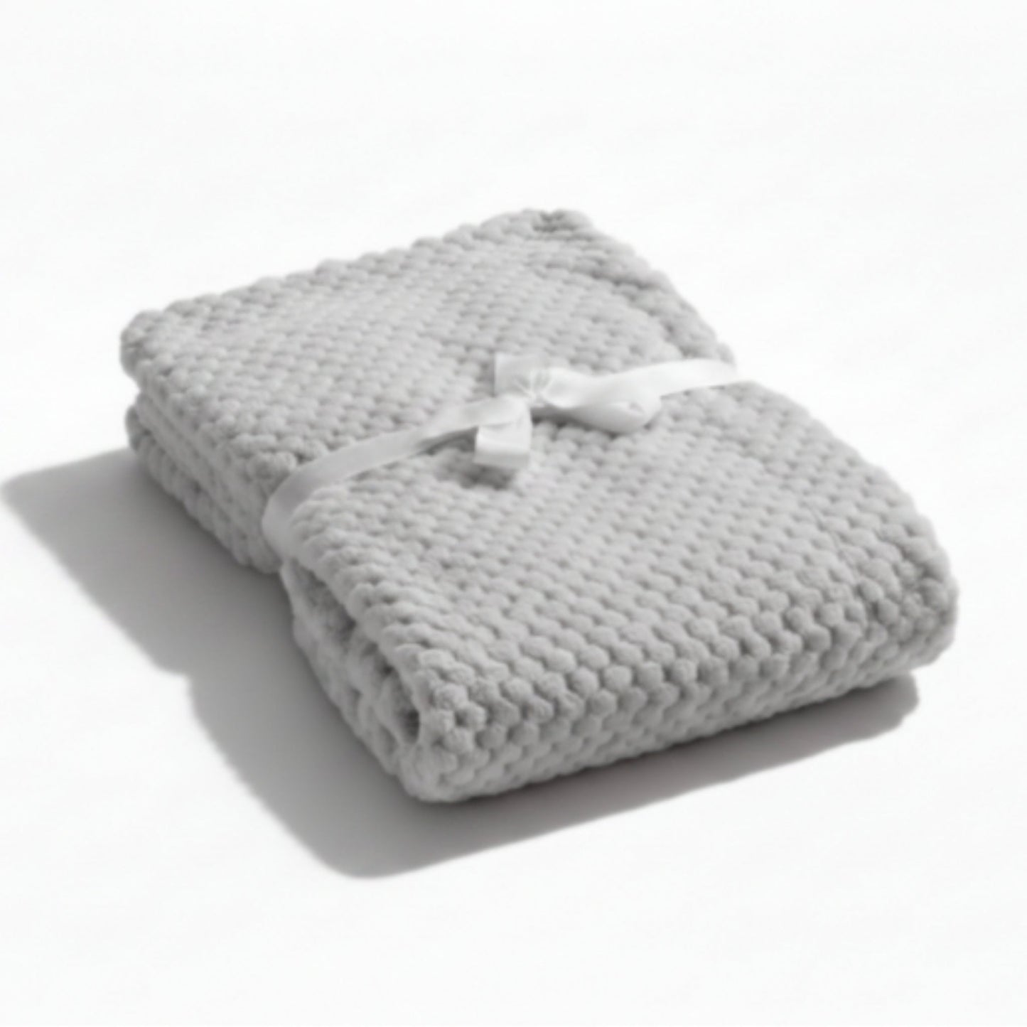 Baby Popcorn Blanket | Soft Plush Newborn Blanket - Grey