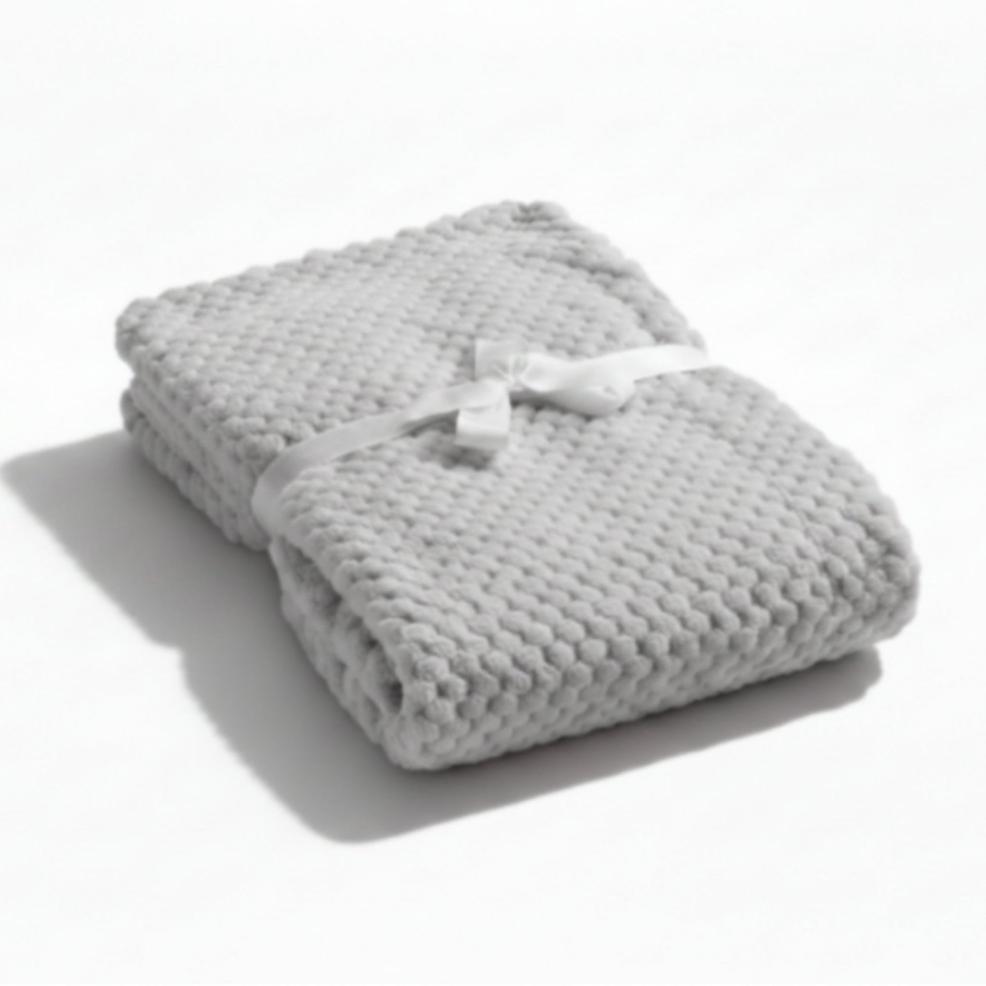 Baby Popcorn Blanket | Soft Plush Newborn Blanket - Grey