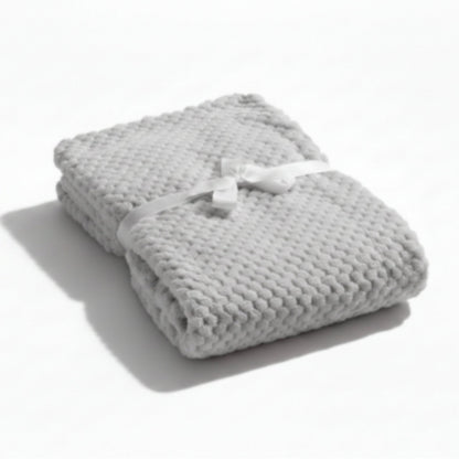 Baby Popcorn Blanket | Soft Plush Newborn Blanket - Grey