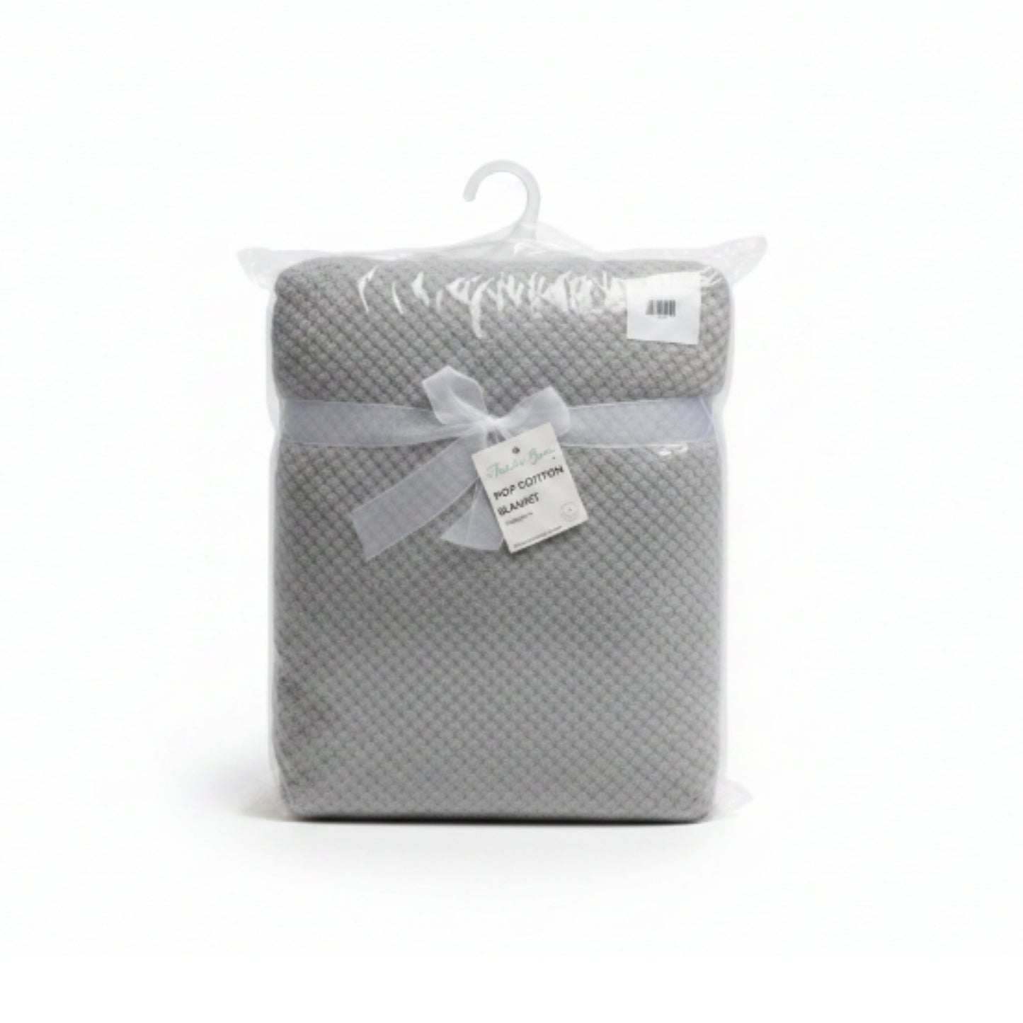 Baby Popcorn Blanket | Soft Plush Newborn Blanket - Grey