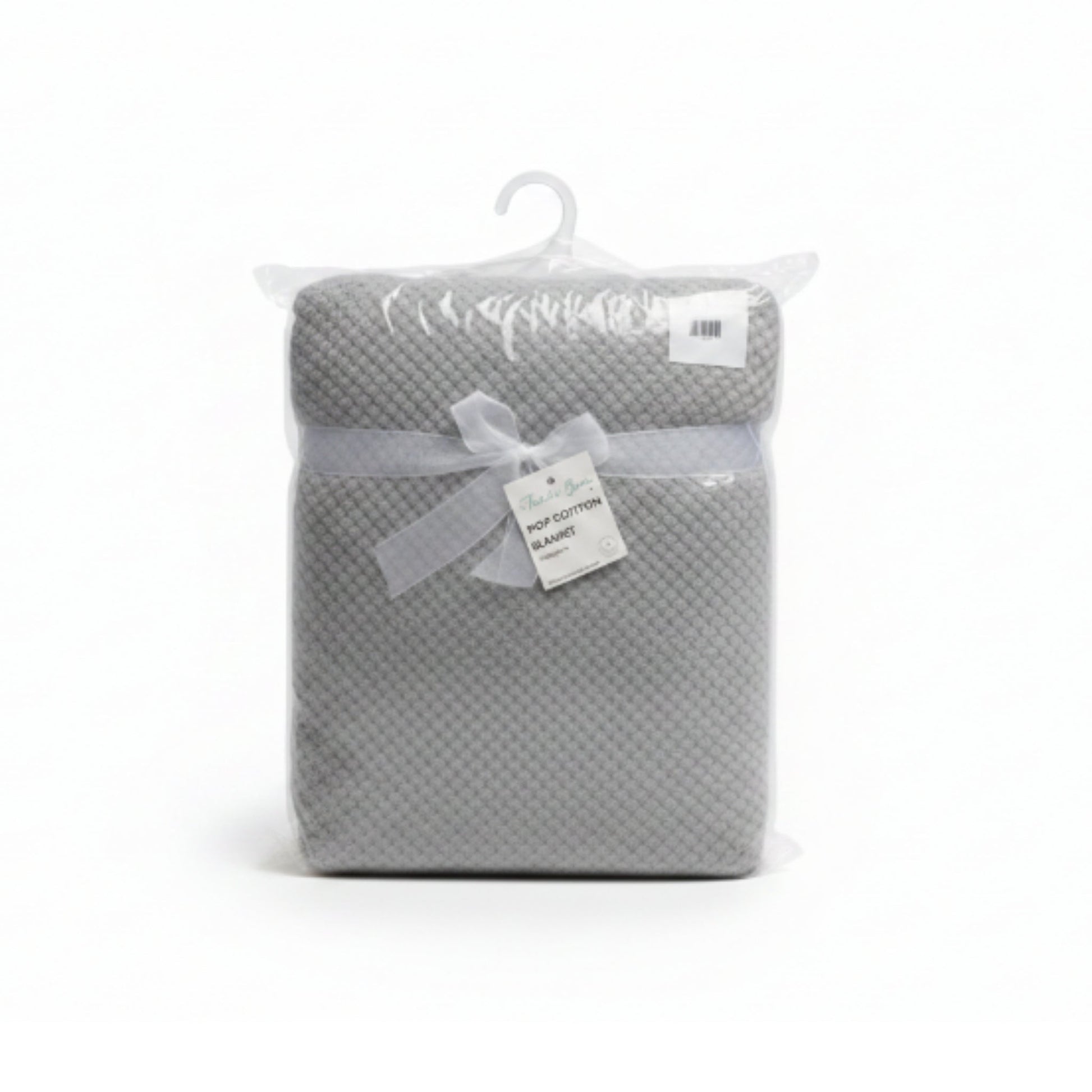 Baby Popcorn Blanket | Soft Plush Newborn Blanket - Grey